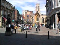 York city centre in the rare Yorkshire sunshine