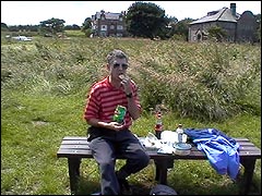Picnic lunch on The Cleveland Way at Ravenscar