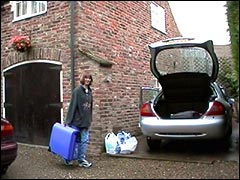 Loading the car after the holiday