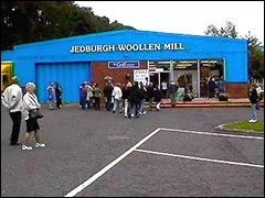 The gift shop at Jedburgh Woollen Mill in Scotland