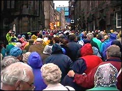 The crowd edging in to the Edinburgh Military Tattoo