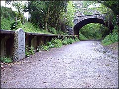 Old platform and bridge along the Camel Trail in Cornwall