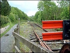 Bodmin and Wenford Railway junction with the Camel Trail in Cornwall