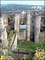 View from Lewes Castle's main tower