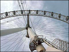 View of the London Eye superstructure