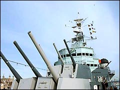 'A' and 'B' gun Turret on HMS Belfast