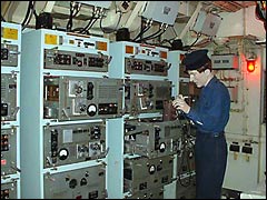 HMS Belfast wireless equipment room