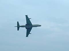 The Nimrod flying in the Eastbourne sky at Airbourne