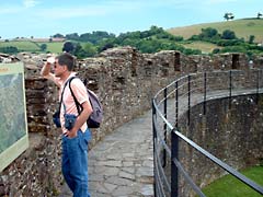 Looking out from Totnes Castle in Devon
