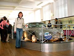 James Bond's Aston Martin used in Goldfinger on display
