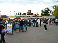 The entrance to Legoland theme park at 'The Beginning'