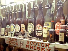 A row of old beers in the Off Licence at Eastbourne's Museum of Shops