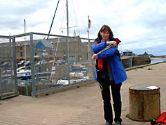 Lossiemouth harbour, preparing for the Sailingwild dolphin watching cruise