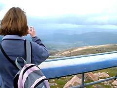 Viewing area at the top of Cairn Gorm Mountain in the Highlands