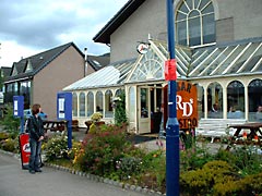Outside the bistro in Aviemore