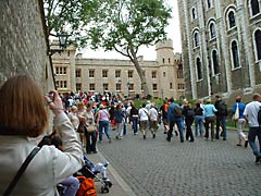 Inside the Tower of London towards the Chapel Royal