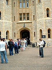 Queue at the Jewel House entrance to see the Crown Jewels