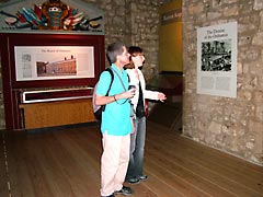 Reading the exhibits in the Tower of London's White Tower