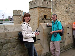 Resting a while on the Tower of London wall walk