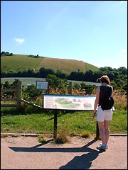 The Cerne Abbas Giant viewpoint in Dorset
