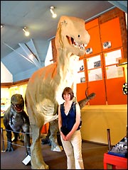 A life-sized model at Dorchester's Dinosaur Museum