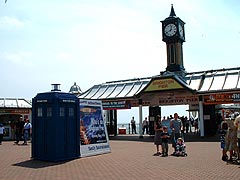 The Tardis at the entrance to Brighton Pier