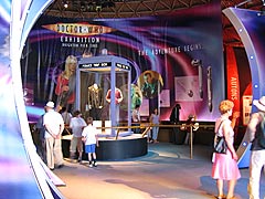 Inside the entrance at the Dr Who exhibition