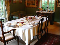 Table laid for breakfast at the Olde Moat House in Ivychurch