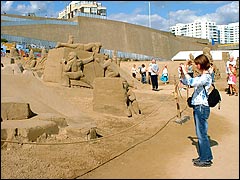 Egyptian sand sculptures at Brighton