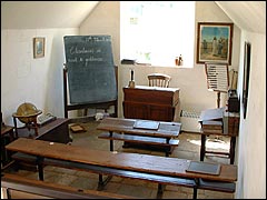Weald & Downland Museum: school room from the 19th century