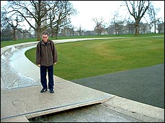 At the Princess Diana Memorial in Hyde Park