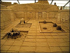 Roman Baths scene, all sculptured in sand