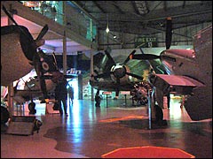 Hall two at Fleet Air Arm Museum showing many World War II aircraft