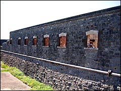 Part of Brean Fort in Somerset