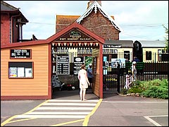 The West Somerset Railway station entrance at Bishops Lydeard