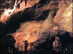 Lots of rock formations in Gough's Cave