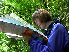 Studying the Gower Ordnance Survey Explorer Map on-route