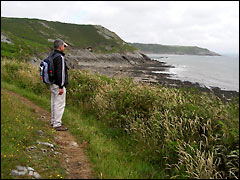 On the coastal path between Brandy Cove and Caswell Bay in Gower, Wales
