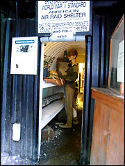 Anderson air raid shelter at Gower Heritage Centre