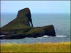Gower: the blow hole on Worm's Head