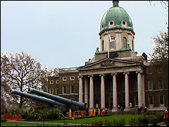 Outside the Imperial War Museum in London