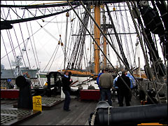 The complicated looking rigging on HMS Victory, Portsmouth Historic Dockyard