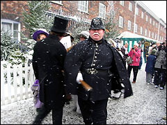 Victorian policeman at Portsmouth's Christmas festival