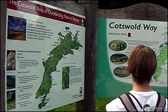 Info board along the Cotswold Way