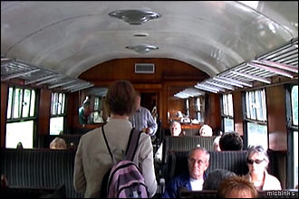 Walking down the GWR preserved railway carriage