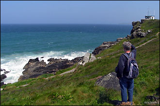Looking out at the north Cornwall coast from St Ives Head