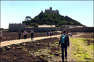Joining the causeway to St Michael's Mount