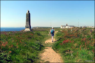 The Marconi Monument at Poldhu Point, Cornwall