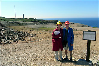 Kitted up for the underground tour at Geevor Tin Mine in Cornwall