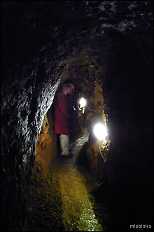 Underground in Wheal Mexico at Geevor Tin Mine in Cornwall